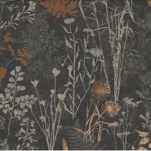 New! 1 Roll Organics Black and Copper Botanical Wallpaper by Superfresco Easy